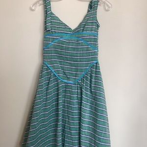 La Miniatura Green Cotton Dress Size 4T